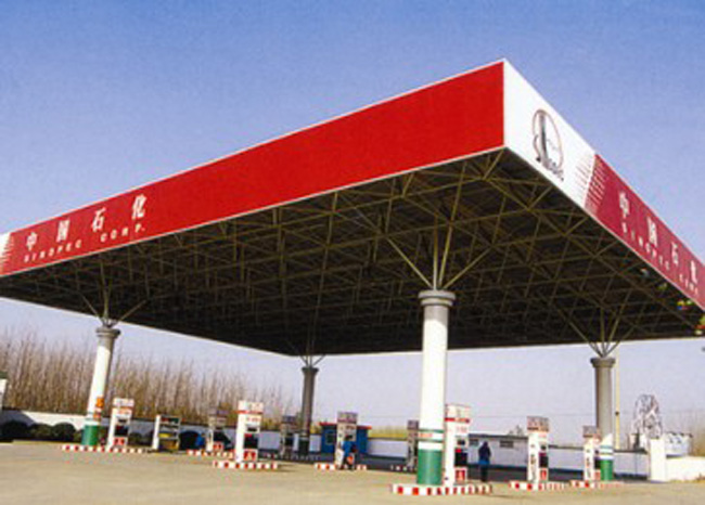 涿州中石化加油站网架